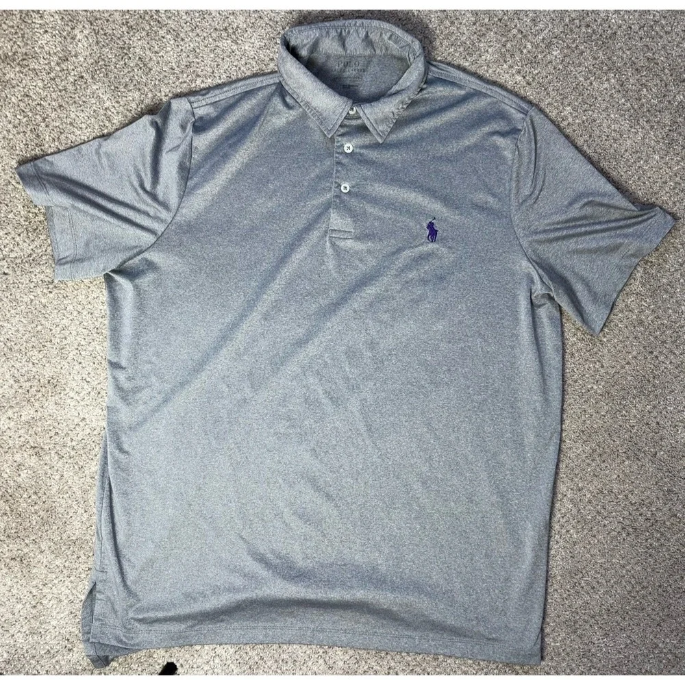 Polo Ralph Lauren Polo Large Dark Gray Performance Golf Stretch Wicking Pony